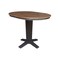 International Concepts 36 in. Solid Wood Round Extension Dining Table with 4 Counter Height Stools in Hickory/Washed Coal K45-36RXT-23-S6172-4 - alternate 6